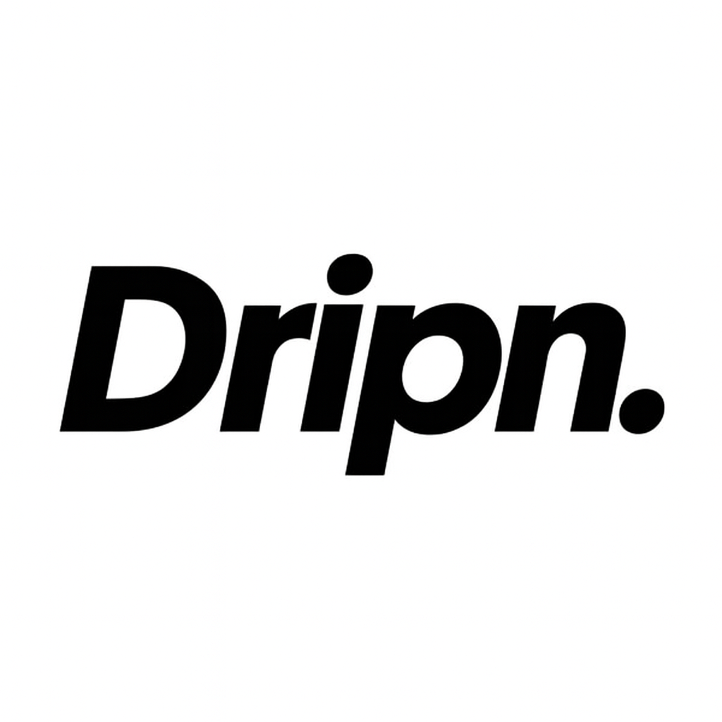 Brand logo reading 'Dripn.' in bold italic black text on a white background.